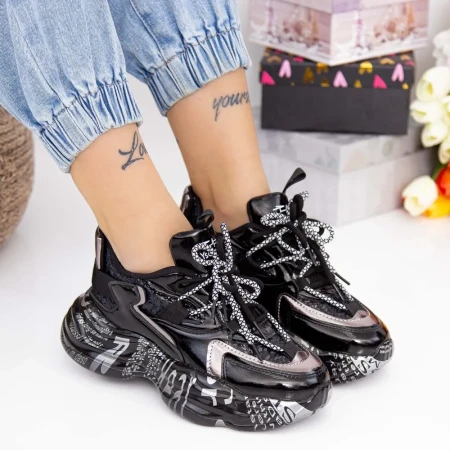 Pantofi Sport Dama 133 Negru » Reina.Ro
