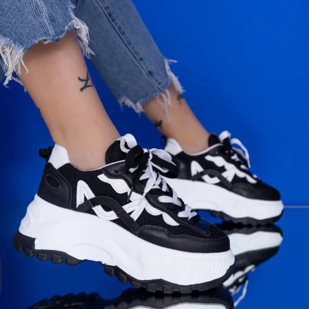 Pantofi Sport Dama cu Platforma WL239 Negru » Reina.Ro