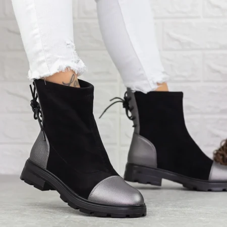 Ghete Dama 2MX515 Negru-Guncolor » Reina.Ro