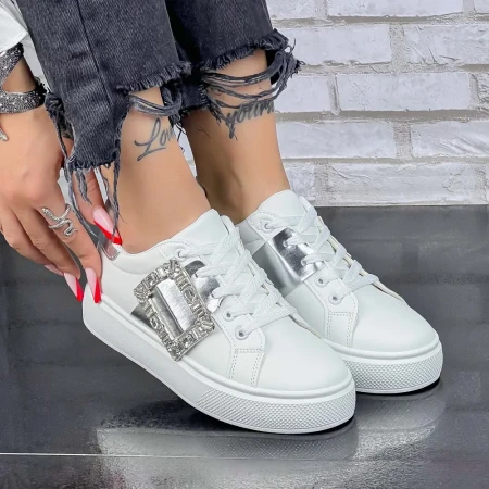 Pantofi Sport Dama 2B11 Argintiu » Reina.Ro