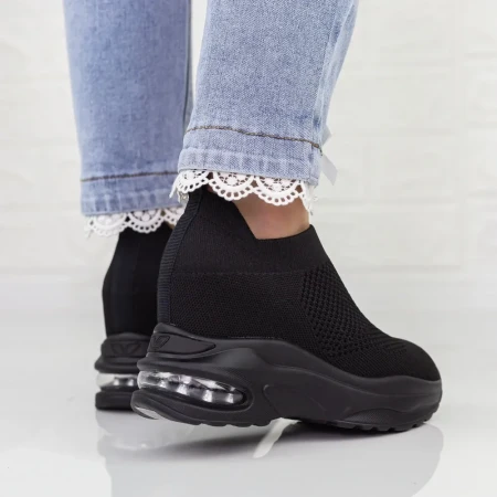 Pantofi Sport Dama cu Platforma 2MX1 Negru » Reina.Ro