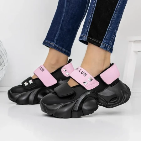 Pantofi Sport Dama 3WL77 Negru » Reina.Ro