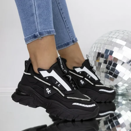 Sneakers dama 3WL180 Negru » Reina.Ro