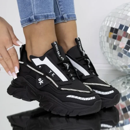 Sneakers dama 3WL180 Negru » Reina.Ro