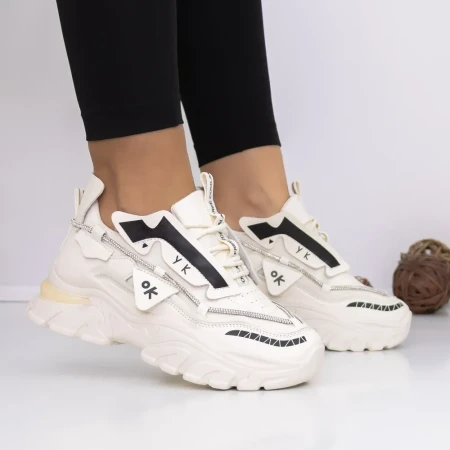 Sneakers dama 3WL180 Bej » Reina.Ro