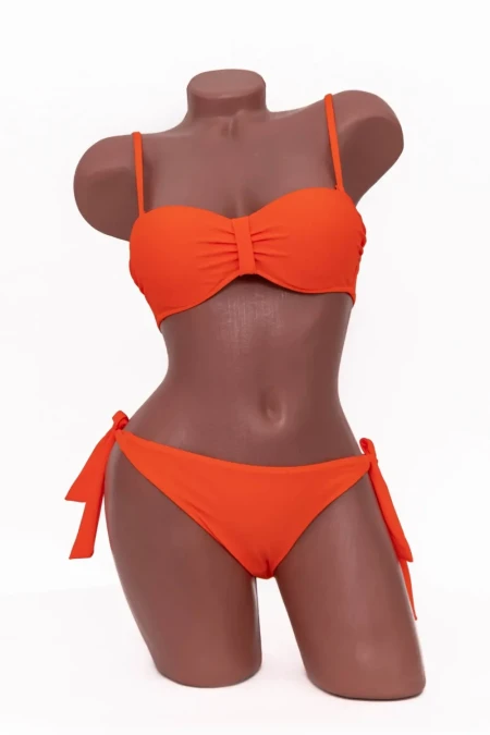 Costum de Baie Dama 2 Piese F660 Portocaliu » Reina.Ro