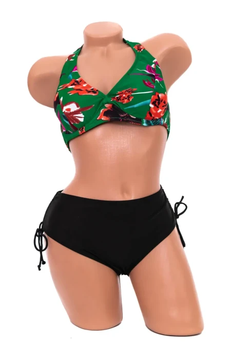 Costum de Baie Dama 2 Piese L330 Verde-Negru » Reina.Ro