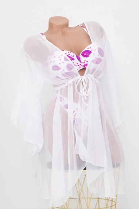 Rochie de Plaja 323 Alb » Reina.Ro