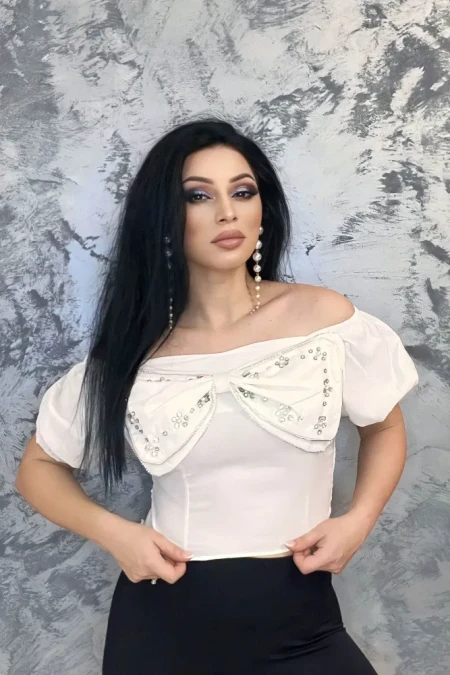 Bluza Dama 9207 Alb » Reina.Ro