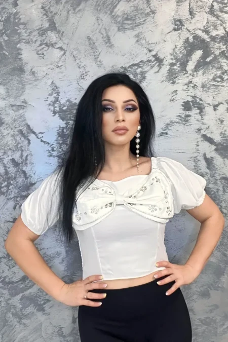 Bluza Dama 9207 Alb » Reina.Ro