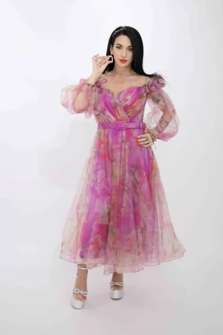 Rochie Dama R2067 Fucsia » Reina.Ro