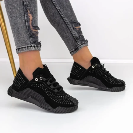 Pantofi Sport Dama 3WL9 Negru-Negru » Reina.Ro