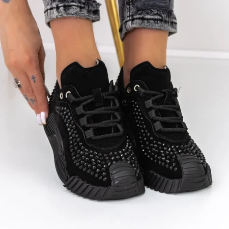 Pantofi Sport Dama 3WL9 Negru-Negru » Reina.Ro