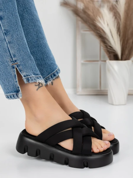 Papuci Dama cu Platforma 2HXS3 BLACK | MEI