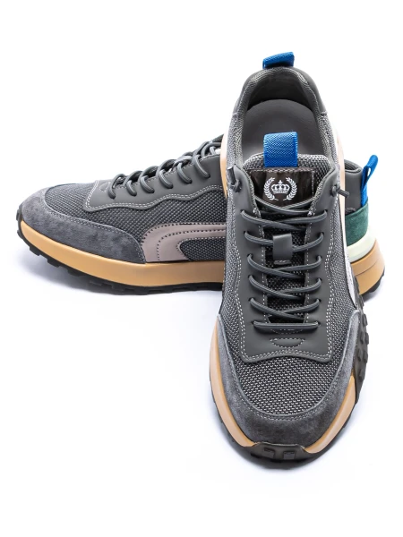 Pantofi Sport Barbati 88926 Gri-Verde (B09) Mels