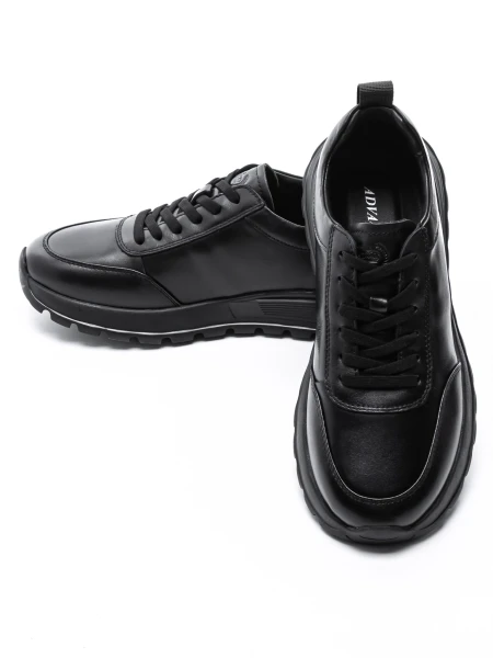 Pantofi Sport Barbati din piele naturala 88866 BLACK | ADVANCER