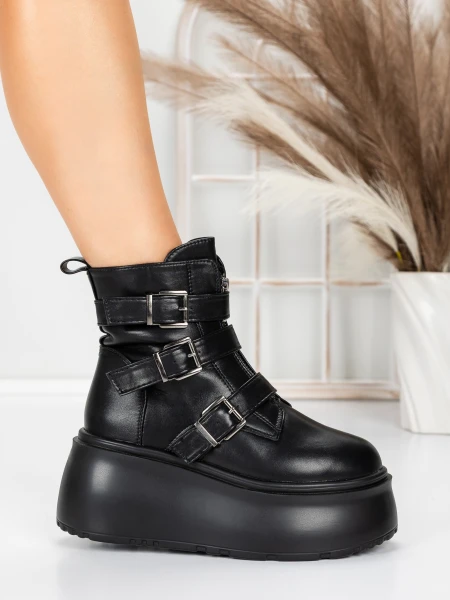 Ghete Dama cu Platforma 56WL13 BLACK | MEI